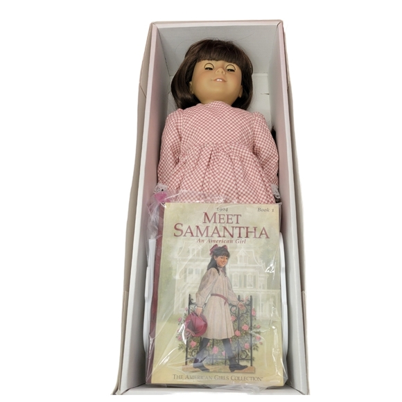 American Girl Doll Samantha PLEASANT COMPANY W Outfit Box Meet Book Hand Tag - Picture 2 of 12